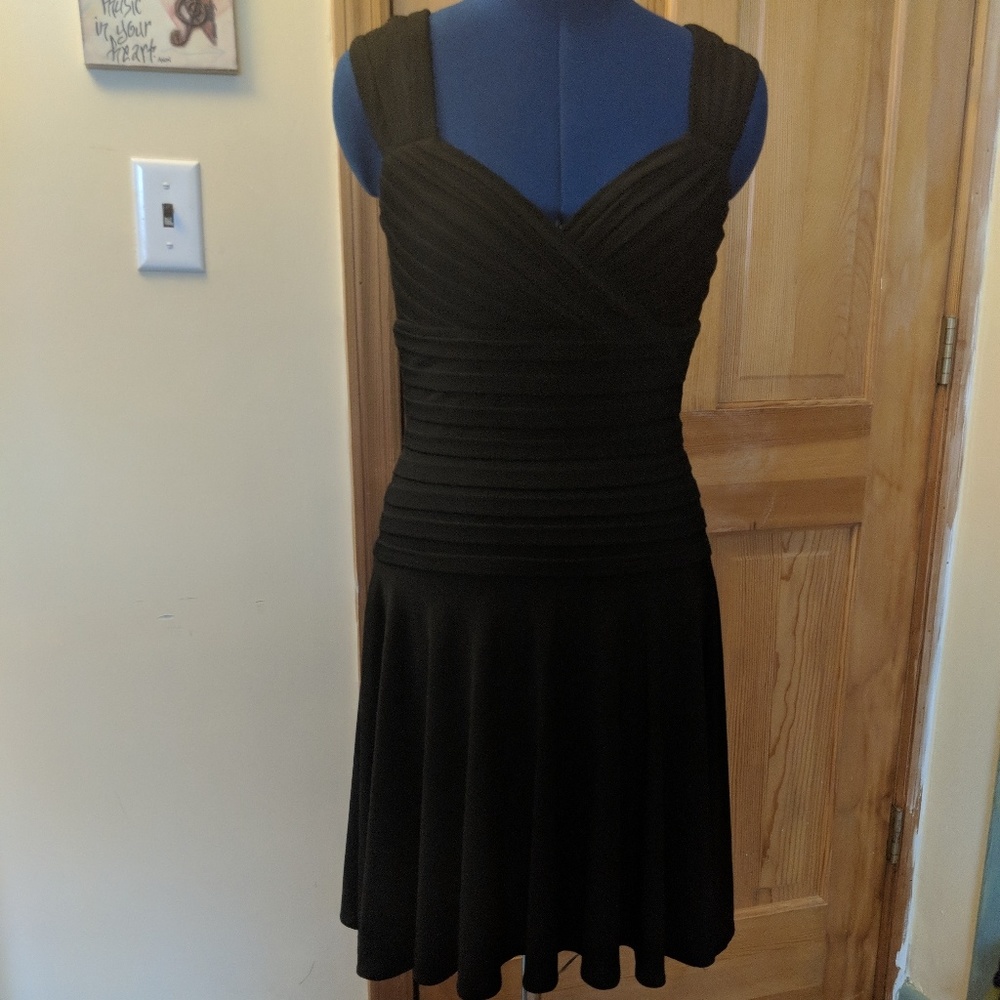 White House Black Market Black Drop Waist Dress